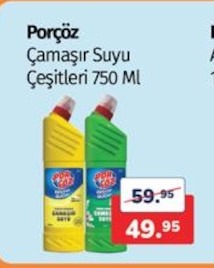 Porçöz Çamaşır Suyu Çeşitleri 750 Ml