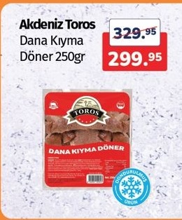 Akdeniz Toros Dana Kıyma Döner 250Gr
