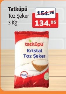 Tatküpü Toz Şeker 3 Kg