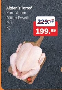 Akdeniz Toros Kuru Yulum Bütün Poşetli Piliç Kg