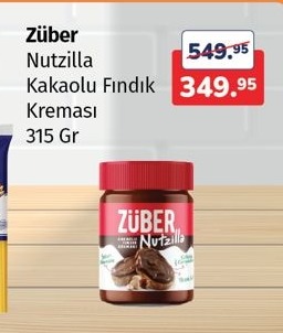 Züber Nutzilla Kakaolu Fındık Kreması 315 Gr