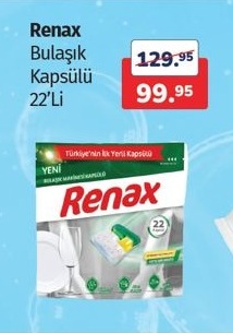 Renax Bulaşık Kapsülü 22'Li