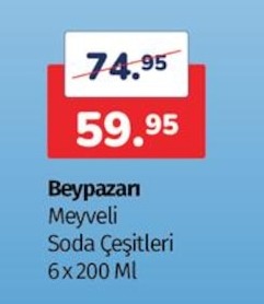 Beypazan Meyveli Soda Çeşitleri 6X200 Ml