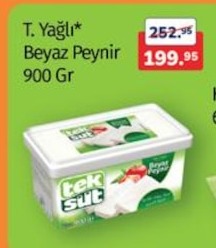 T. Yağlı Beyaz Peynir 900 Gr