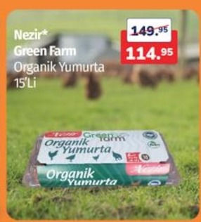 Nezir Green Farm Organik Yumurta 15'Li