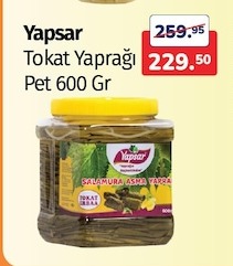 Yapsar Tokat Yaprağı Pet 600 Gr