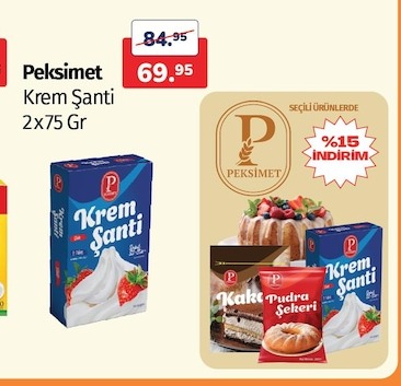 Peksimet Krem Şanti 2X75 Gr