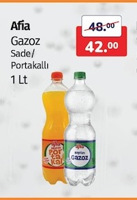 Afia Gazoz Sade / Portakallı 1 Lt