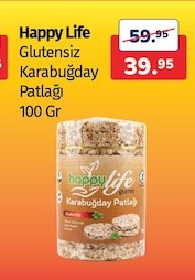 Happy Life Glutensiz Karabuğday Patlağı 100 Gr 39.95