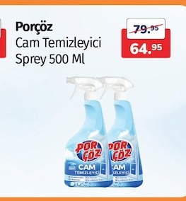 Porçöz Cam Temizleyici Sprey 500 Ml