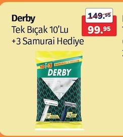 Derby Tek Bıçak 10'Lu +3 Samurai Hediye