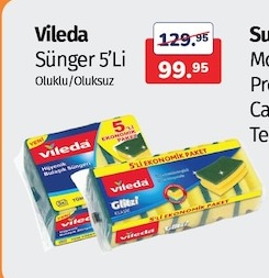 Vileda Sünger 5'Li Oluklu/Oluksız