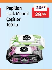 Papilion Islak Mendil Çeşitleri 100'Lü