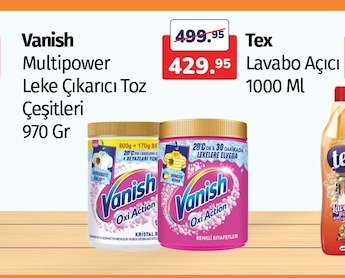 Vanish Multipower Leke Çıkarıcı Toz Çeşitleri 970 Gr