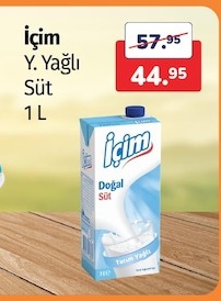 İçim Y. Yağlı Süt 1 L