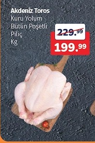 Akdeniz Toros Kuru Yolum Bütün Poşetli Piliç Kg