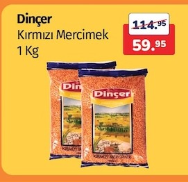 Dincer Kirmizi Mercimek 1 Kg