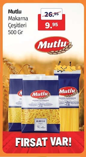 Mutlu Makarna Çeşitleri 500 Gr