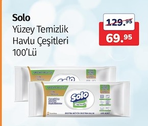 Solo Yüzey Temizlik Havlu Çeşitleri 100'Lü