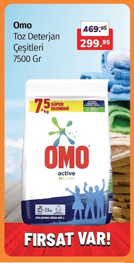Omo Toz Deterjan Çeşitleri 7500 Gr