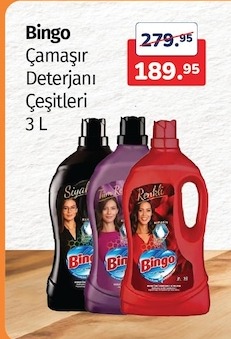 Bingo Çamaşır Deterjanı Çeşitleri 3 L