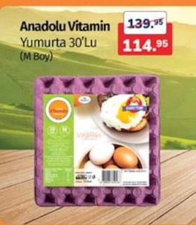 Anadolu Vitamin Yumurta 30'Lu (M Boy)