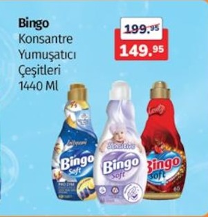 Bingo Konsantre Yumuşatıcı Çeşitleri 1440 Ml