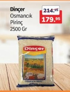 Dinçer Osmancik Pirinç 2500 Gr