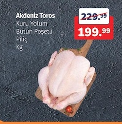 Akdeniz Toros Bütün Poşetli Piliç Kg