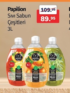 Papilion Sıvı Sabun Çeşitleri 3L