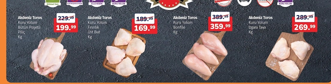 Akdeniz Toros Kuru Yolum Bütün Poşetlik Piliç Kg