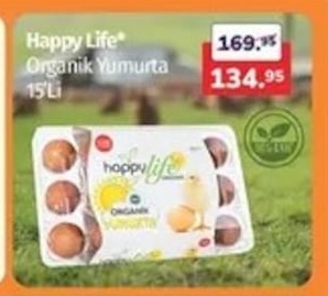 Happy Life Organik Yumurta 15 Li