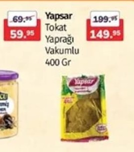Yapsar Tokat Yaprağı Vakumlu 400 Gr