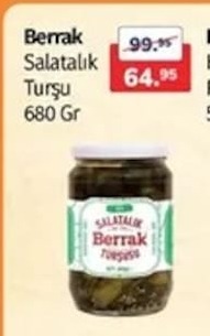 Berrak Salatalık Turşu 680 Gr