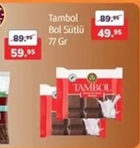 Tambol Bol Sütlü 77 Gr