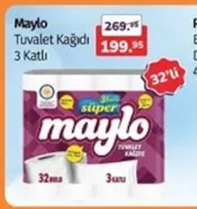 Maylo Tuvalet Kağıdı 3 Katlı 32'Li