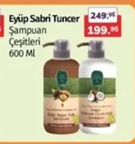 Eyüp Sabri Tuncer Şampuan Çeşitleri 600 Ml