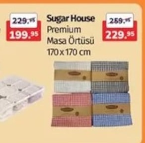 Sugar House Premium Masa Örtüsü 170X170 Cm