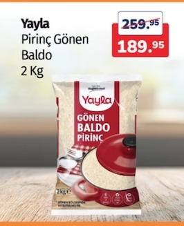 Yaypa Pirinç Gönen Baldo 2 Kg