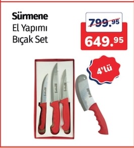 Sürmene El Yapımı Bıçak Set 4'Lü