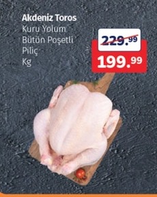 Akdeniz Toros Kuru Yolum Bütün Poşetli Piliç Kg