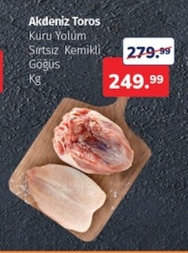 Akdeniz Toros Kuru Yolum Sırtsız Kemikli Göğüs Kg