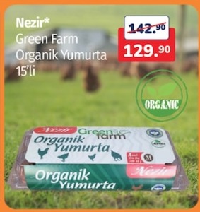 Nezir Green Farm Organik Yumurta 15'Li