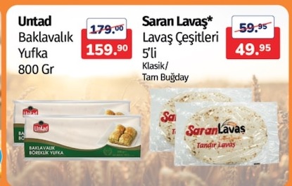 Untad Baklavalık Yufka 800 Gr