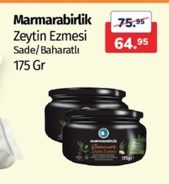 Marmarabirlik Zeytin Ezmesi Sade/Baharatlı 175 Gr