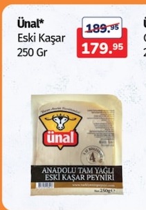 Ünal Eski Kaşar 250 Gr