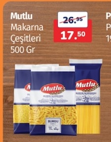 Mutlu Makarna Çeşitleri 500 Gr