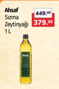 Ahsaf Sızma Zeytinyagı 1 L