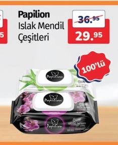 Papilion Islak Mendil Çeşitleri 100'Lü