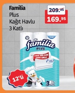 Familia Plus Kağıt Havlu 3 Katlı 12'Li